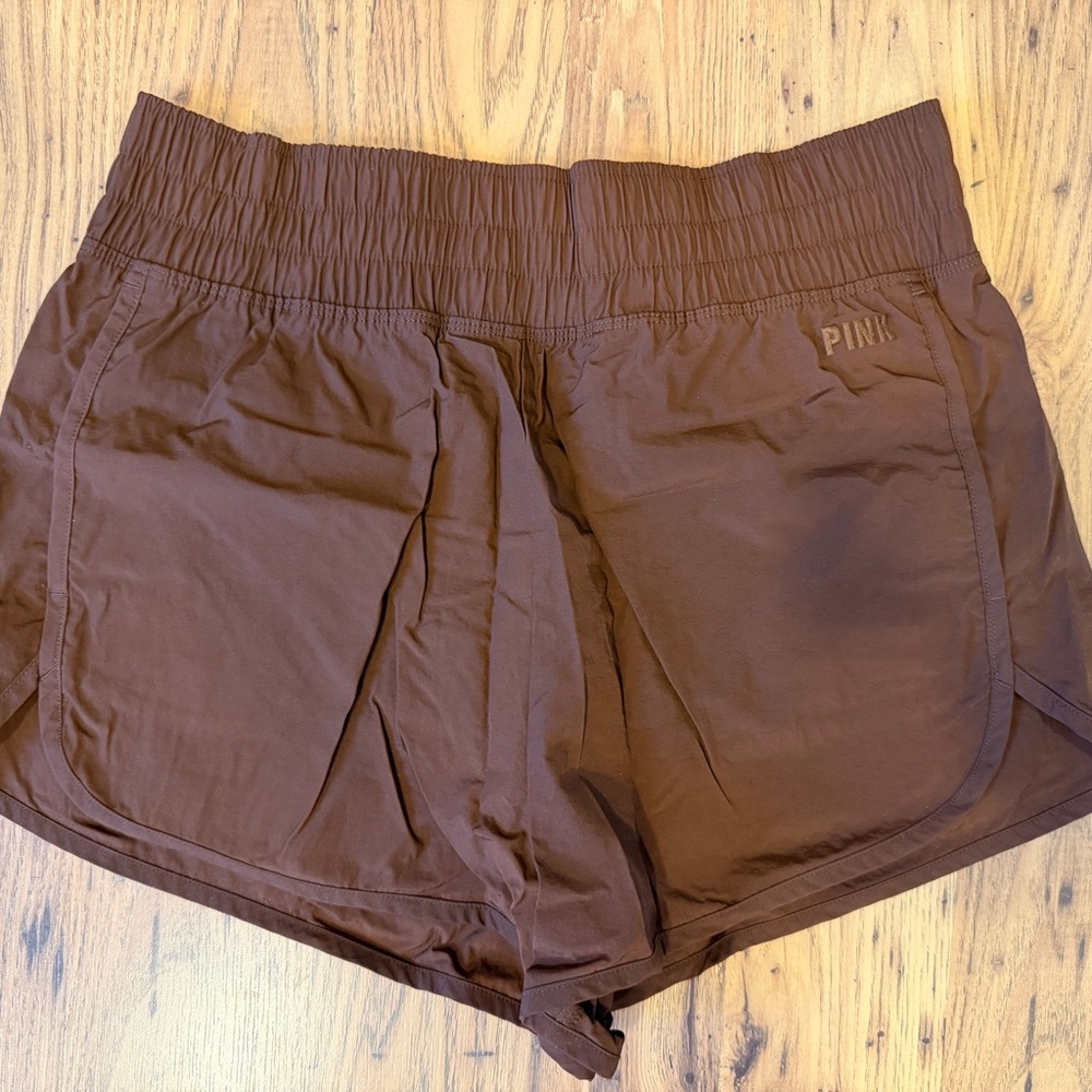 PINK Victoria's Secret Brown Athletic Shorts with Elastic Waist